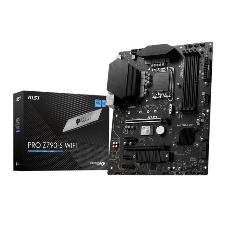 PROZ790-SWIFI_wr_01.jpeg MSI PRO Z790-S WIFI DDR5 LGA1700 ATX Gaming Motherboard - Image 1