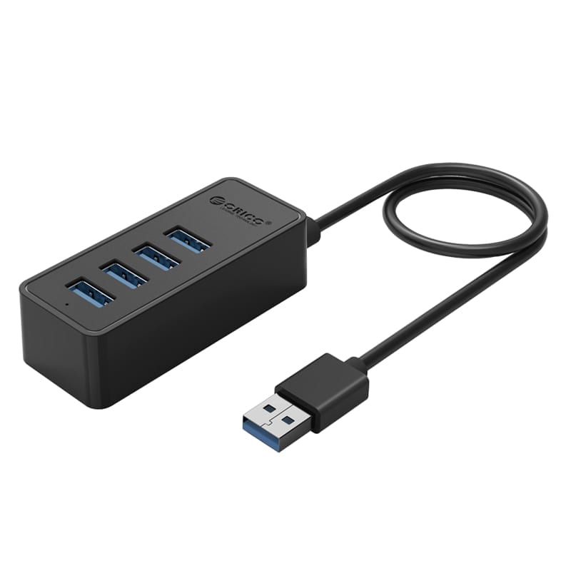 W5P-U3-100-BK-BP_wr_01a.jpg ORICO 4 Port USB3.0 Hub Black|Micro USB Power Adapter Not Included - Black - Image 1