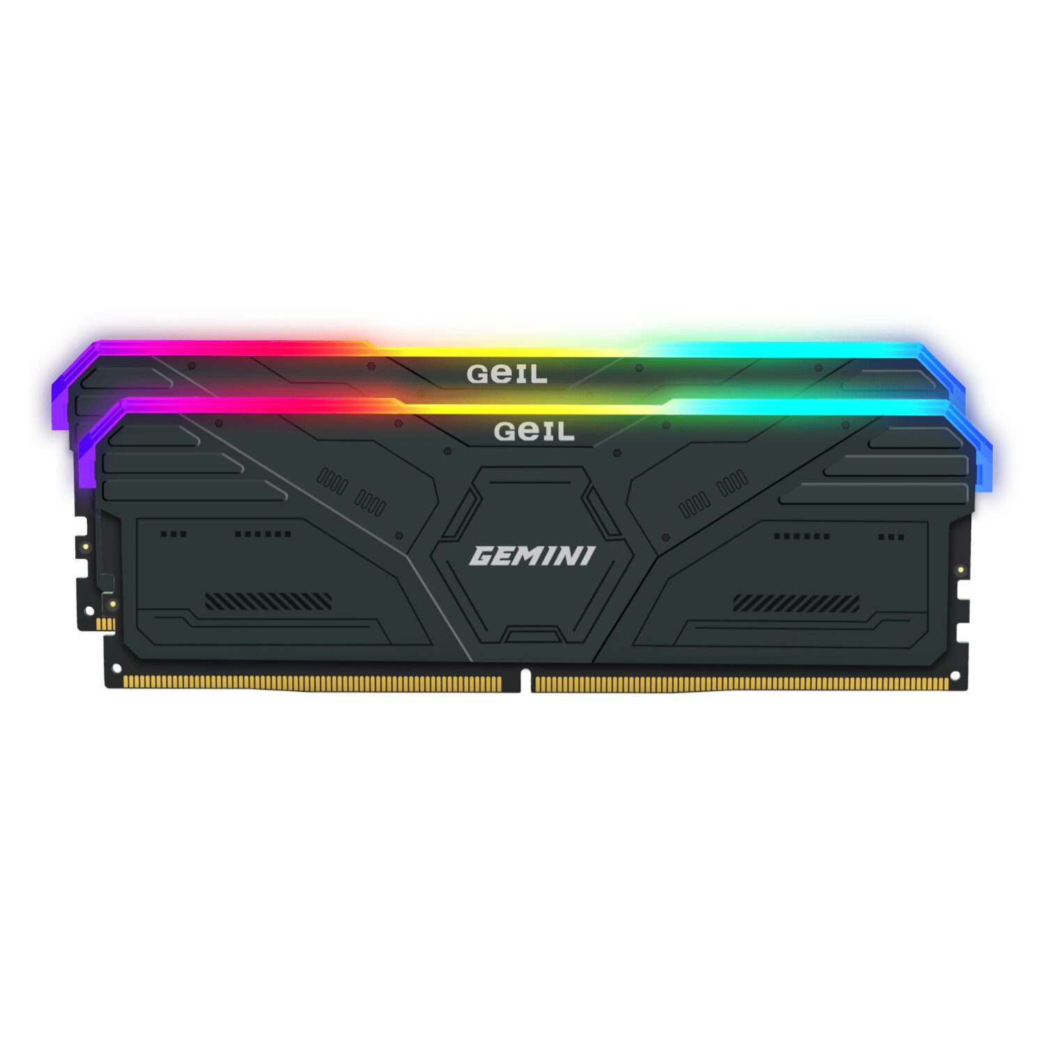 GAMSW532GB6000C38BDC-WR-01-1.jpg Geil Gemini RGB 64GB KIT(2X32GB) 6000MHz DDR5 Desktop Gaming Memory - Grey - Image 1
