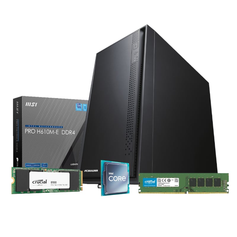 PCB_OFFICE_I38G-V3_wr_01c.jpg PCBuilder Intel i3-12100 OFFICE MASTER Core Windows 11 Pro Desktop PC - Image 1