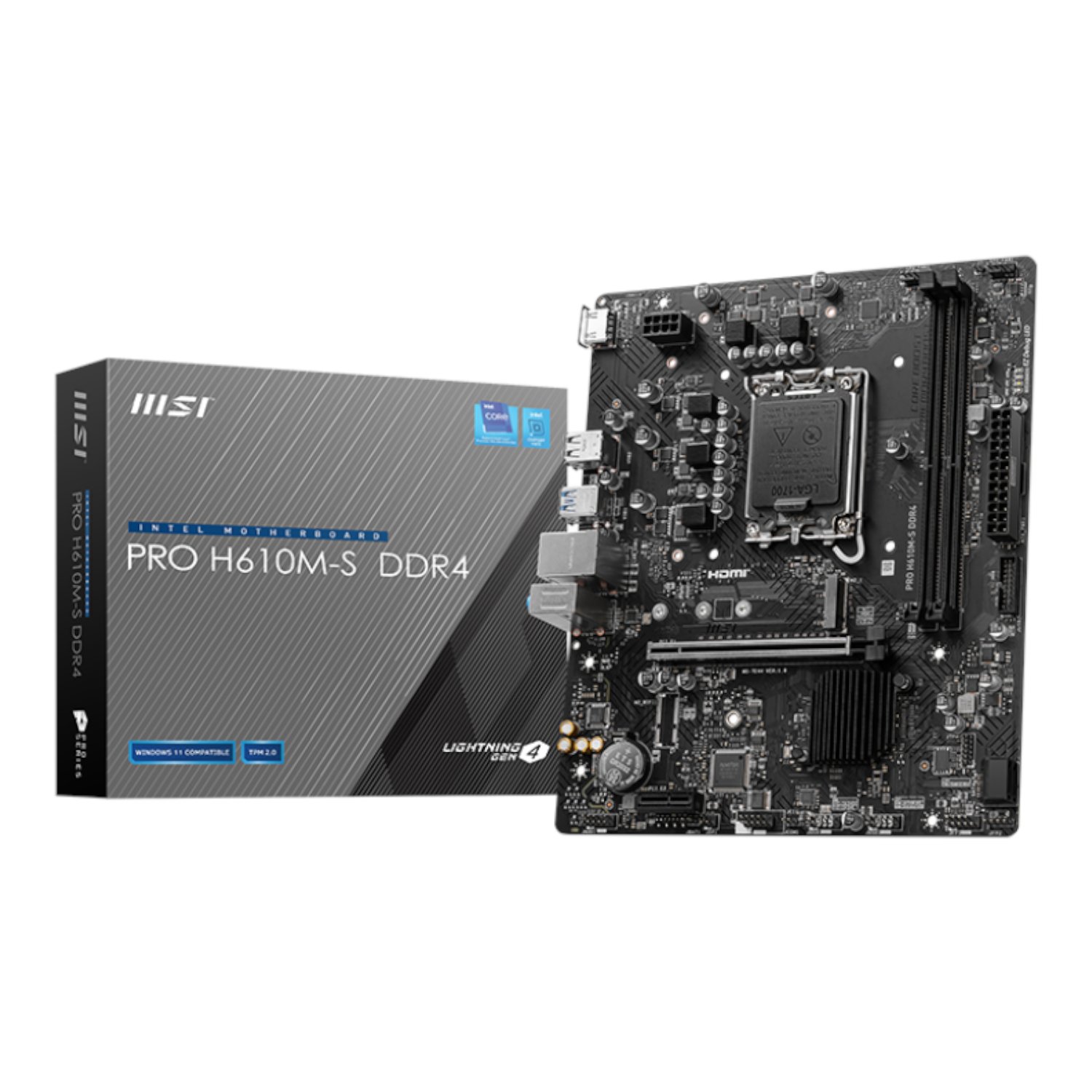 PROH610M-SDDR4_MSI-H610M-S-PRO-LGA1700-M-ATX-2X-DDR4_wr_01.jpg MSI H610M-S PRO LGA1700 M-ATX DDR4 Motherboard - Image 1
