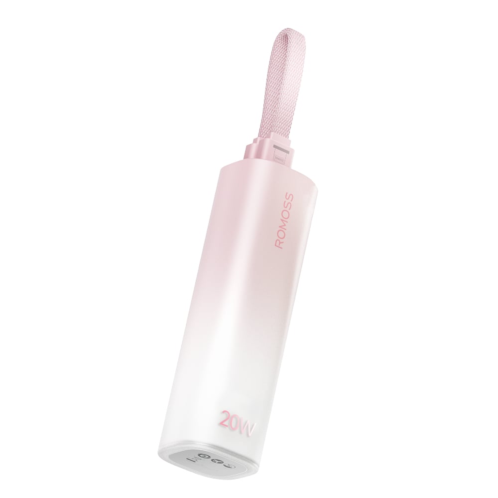 PSC05P-121-6333H_wr_01a.jpg Romoss PSC05 5000mAh 20W Mini Power Bank ? Pink - Image 1