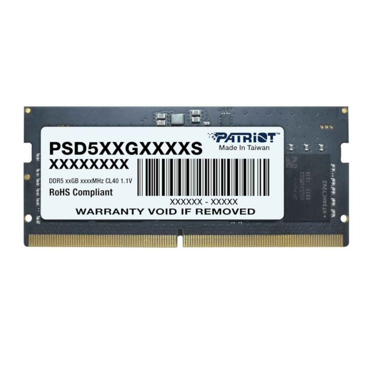 PSD516G480081S_Patriot-Signature-Line-16GB-4800MHz-DDR5-SODIMM-Notebook-Memory_wr_01a.jpg Patriot Signature Line DDR5 16GB 4800MHz Single Rank SODIMM Notebook Memory - Image 1