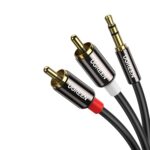 UGreen AV116 RCA to AUX 3.5mm Audio Cable 2M - Black - Image 3