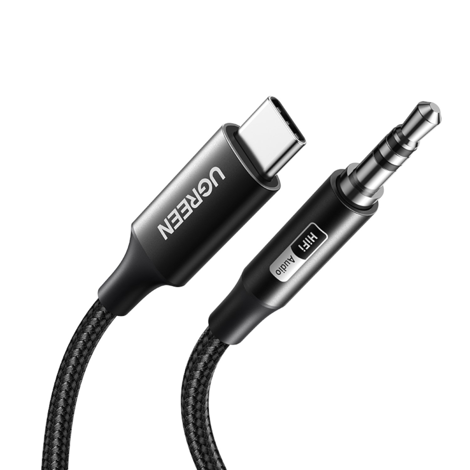 CM450-55734_UGreen-USB-Type-C-to-3.5mm-AUX-Audio-Cable-1M-Black_wr_01.jpg UGreen USB Type-C to 3.5mm AUX Audio Cable 1M - Black - Image 1