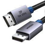 UGreen DP131 DisplayPort 2.1 Braided Cable 1M ( 80Gbps , 16K , 60Hz ) - Black/Grey