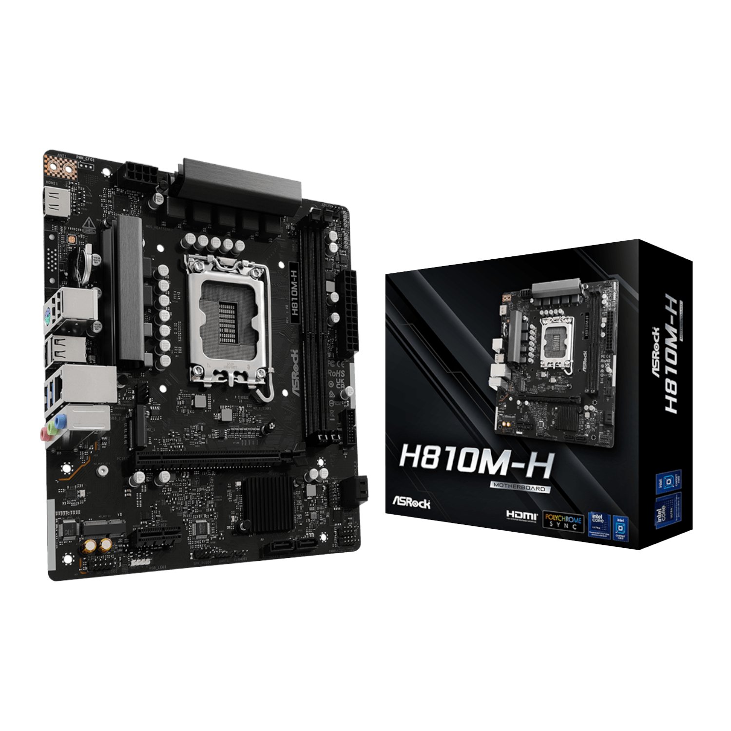 H810M-H_ASRock-H810M-H-Intel-LGA1851-Micro-ATX-Motherboard-Black_wr_01a.jpg ASRock H810M-H Intel LGA1851 Micro ATX Motherboard - Black - Image 1