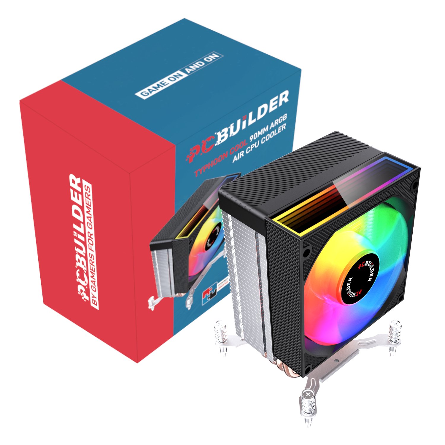 PCB-CA-TYPHOON-90_PCBuilder-TYHPOON-COOL-90mm-Air-CPU-Cooler-Black_wr_01a.jpg PCBuilder TYHPOON COOL 90mm Air CPU Cooler - Black - Image 1