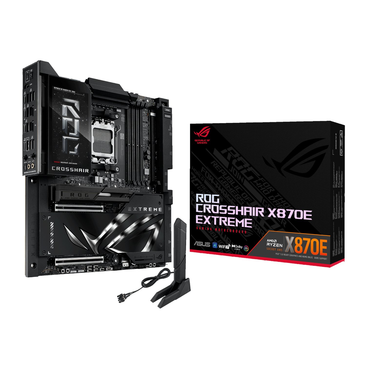 ROGCROSSHAIRX870EEXTREME_Asus-ROG-Crosshair-X870E-EXTREME-AM5-E-ATX-Gaming-Motherboard-Black_wr_01.jpg Asus ROG Crosshair X870E EXTREME AM5 E-ATX Gaming Motherboard - Image 1
