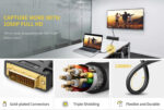 UGREEN DVI to HDMI Cable Adapter 15cm , Male to Female , 1080p Full HD ? Black - Image 3