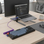 Keychron Premium Coiled Aviator USB Cable | Type-C + USB-A Adapter | Detachable Aviator Connector | 108 cm - Image 5