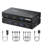UGREEN 2-In-1 HDMI KVM Switch 4 USB Ports 4K@60Hz?Black