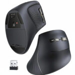 UGREEN Multi-Mode Vertical Mouse Bluetooth and 2.4G Wireless?Black - Image 3