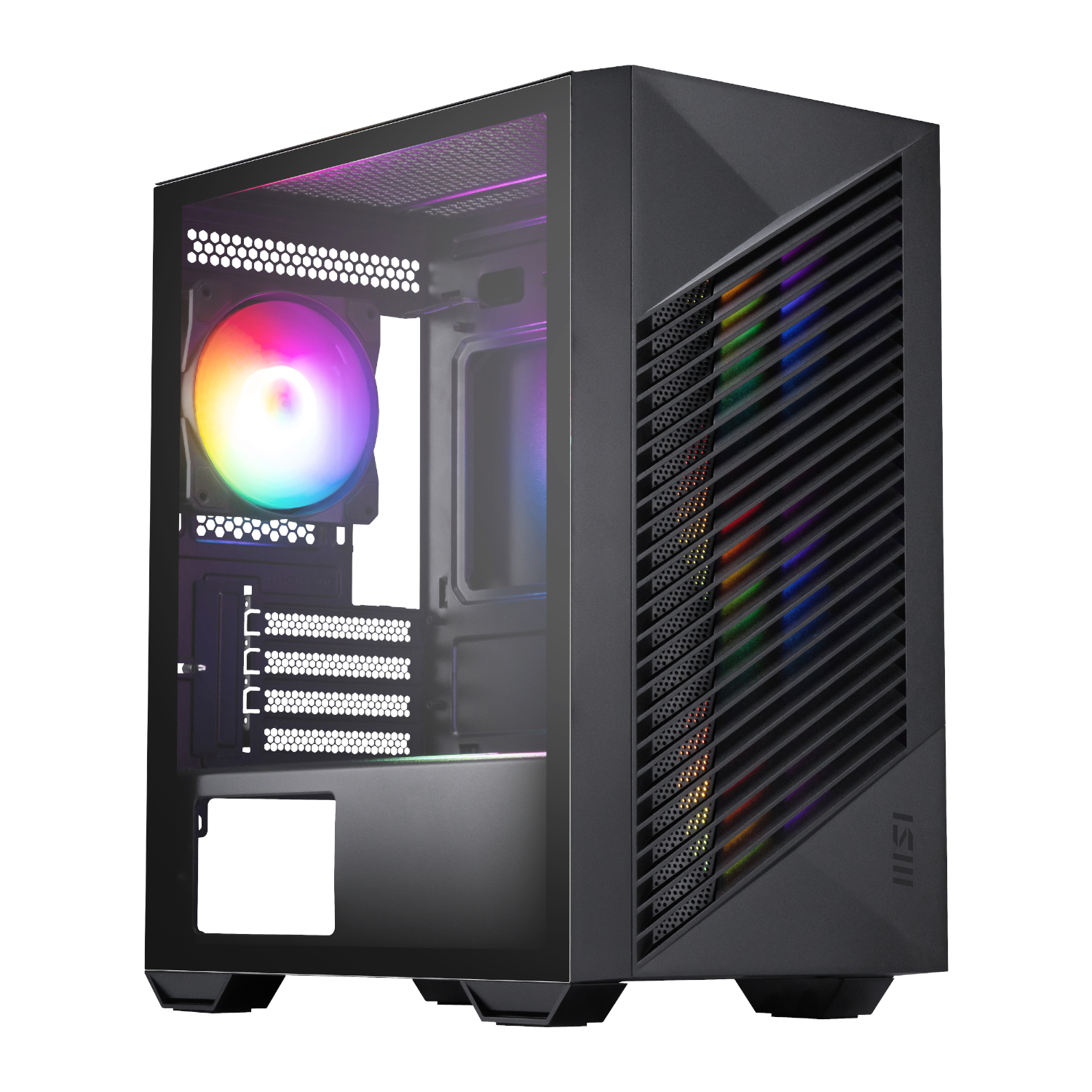 PRO-FORGE-M050A_MSI-PRO-FORGE-M050A-Micro-ATX-Gaming-Chassis-Black_wr_01a.jpg MSI PRO FORGE M050A Micro-ATX Gaming Chassis - Black - Image 1
