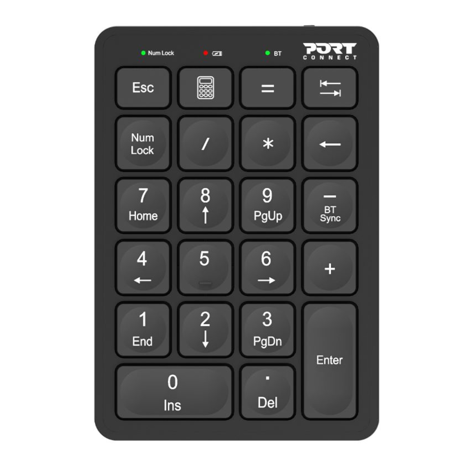 900802_Port-Connect-Bluetooth-Rechargeable-Keypad-Black_wr_01.jpg Port Connect Bluetooth Rechargeable Keypad - Image 1