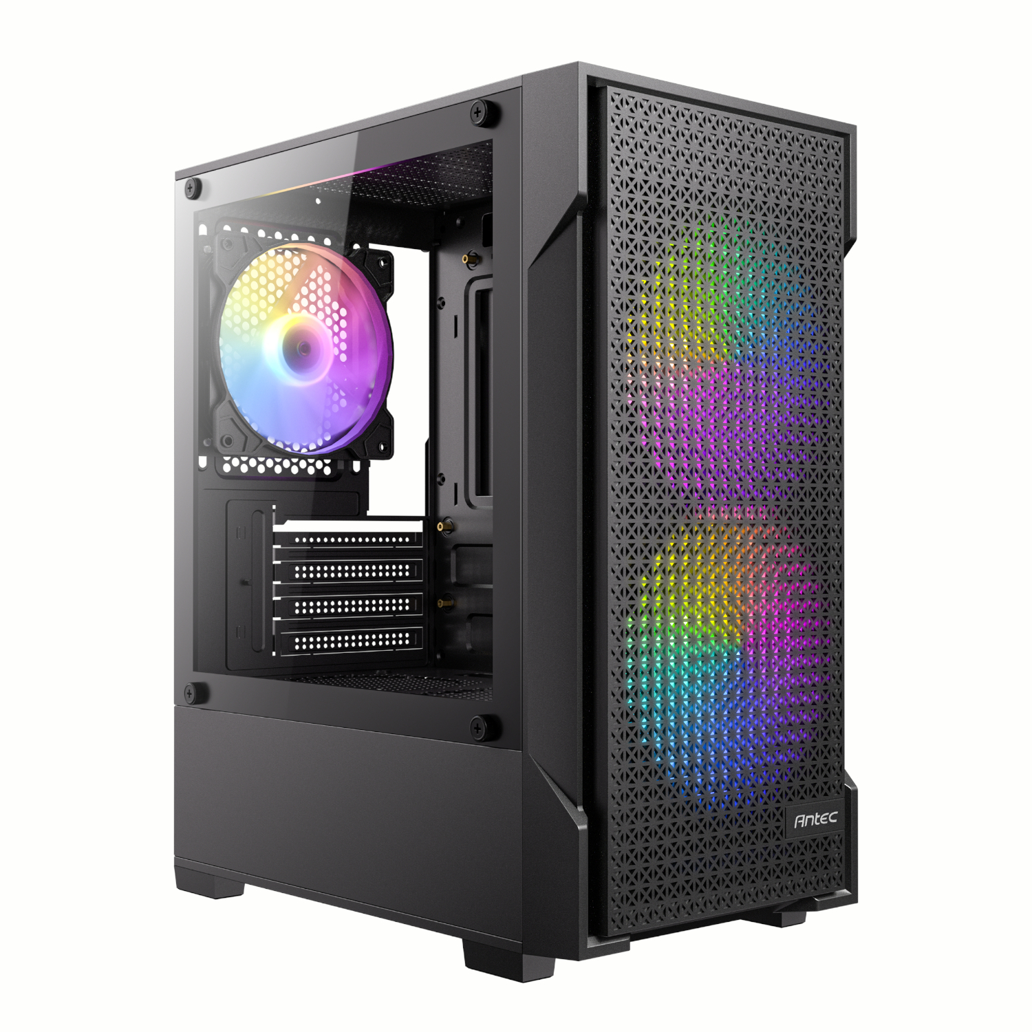 Antec_VX100M_wr_01a.jpg Antec VX100M ARGB Micro-ATX Mini Tower Gaming Chassis - Image 1
