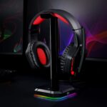 Redragon HA300 Scepter Pro RGB Headset Stand with USB Hub (4 x USB 2.0, RGB Lighting) - Image 5